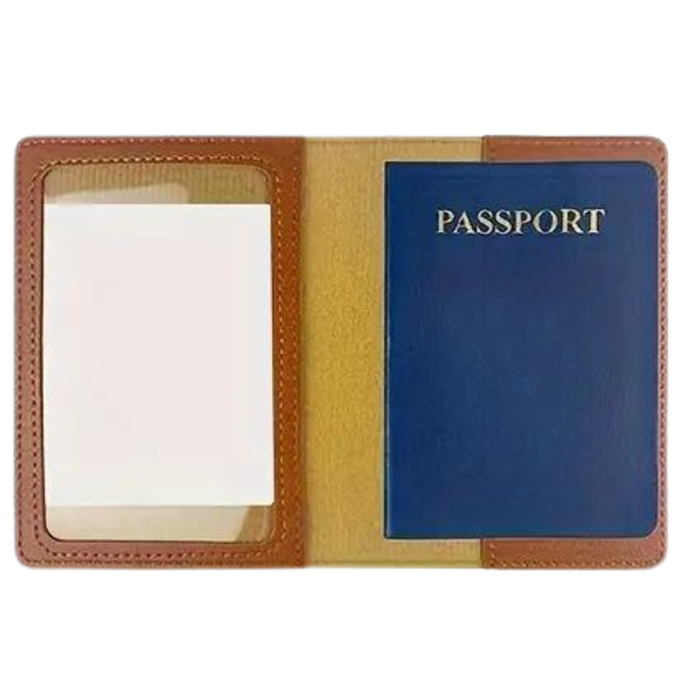Protège-Passeport Personnalisé Marron - Voyagez avec 