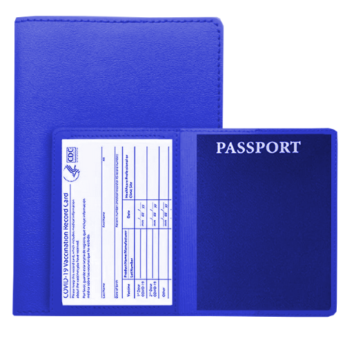 Protège Passeport Personnalisé Bleu Azur Expérience de Voyage Unique