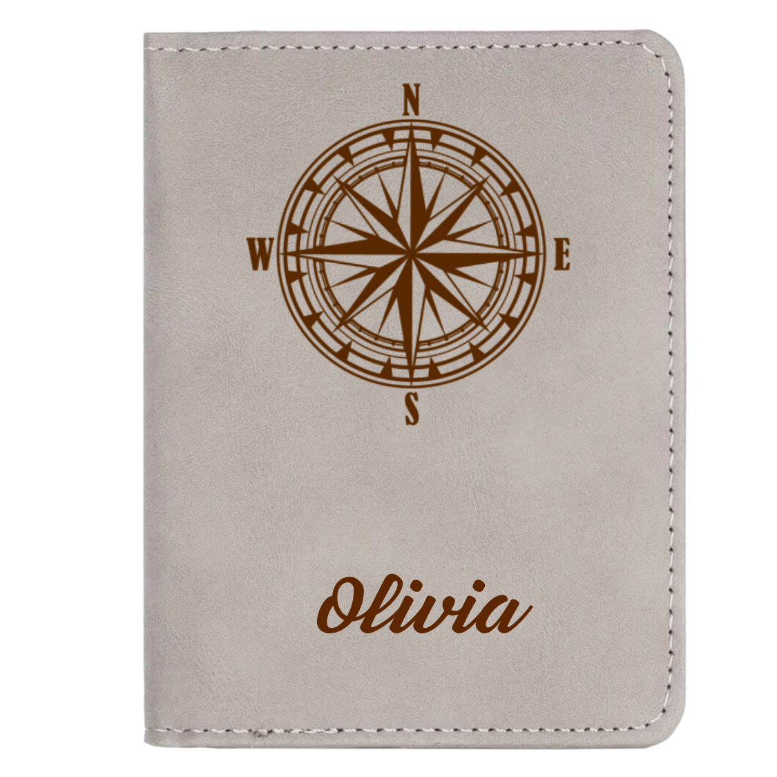 Brown Personalized Passport Cover - Travel in Classic Elegance