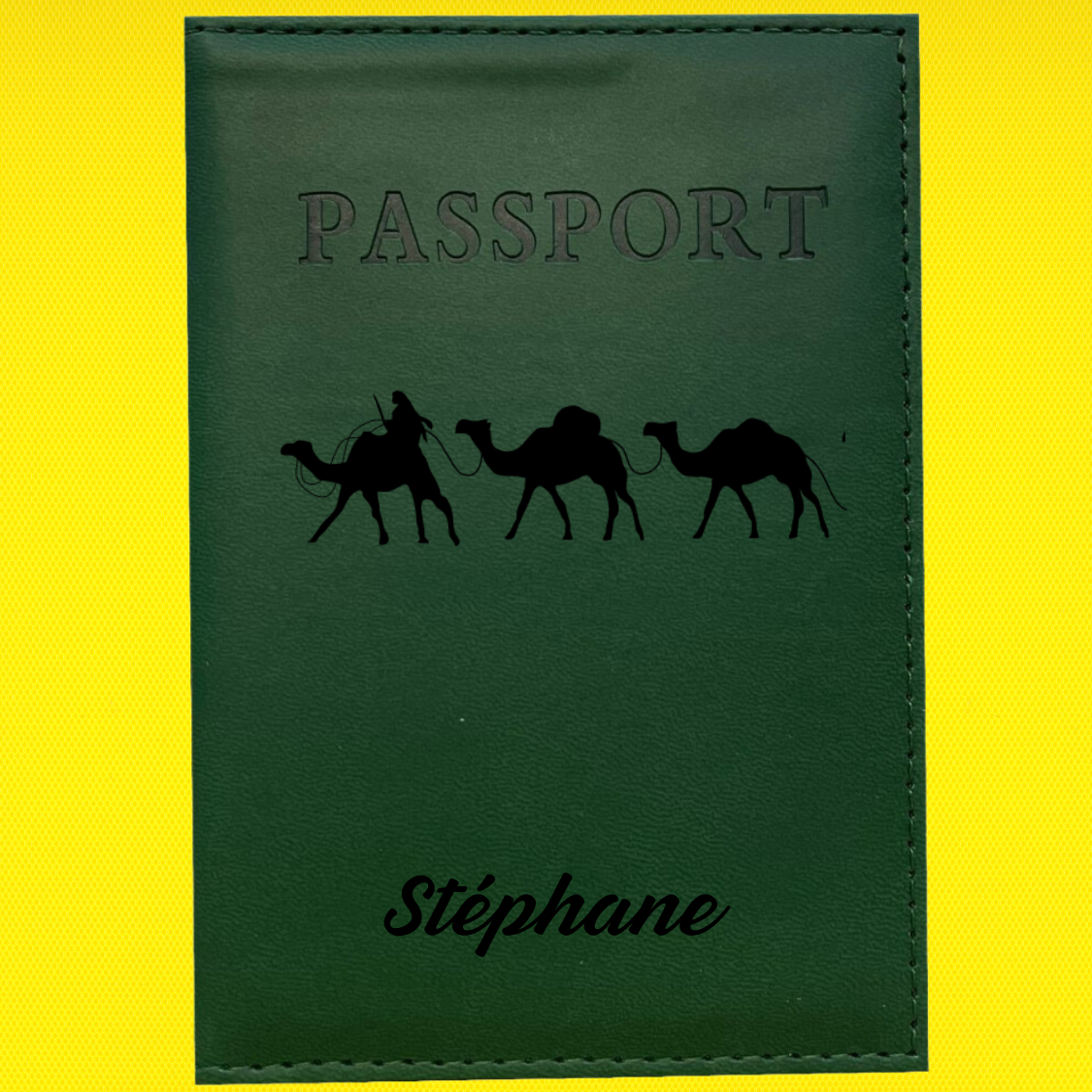 Protège-Passeport Personnalisé Marron - Voyagez avec Élégance Classique